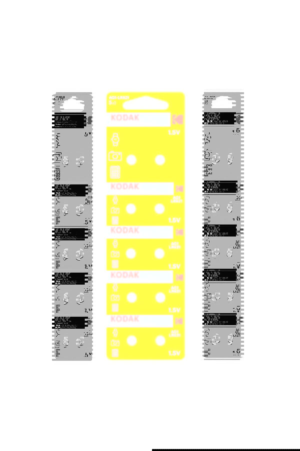 Kodak AG1 LR621 1.5 V Alkalin Düğme Pil 10'lu