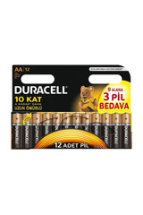 Duracell LR6/MN1500 1.5 V Alkalin AA / Kalem Pil 12'li