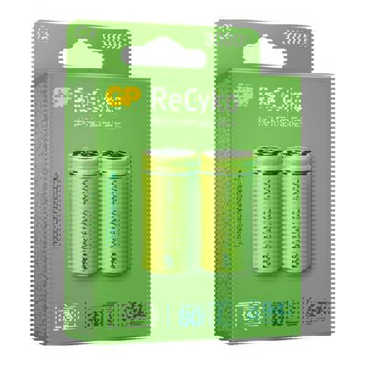 Gp Recyko 1.2 V 3000 mAh Ni-Mh C / Orta Şarjlı Pil 2'li