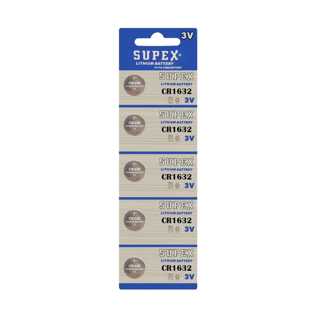 Supex CR1632 3 V Lityum Düğme Pil 5'li