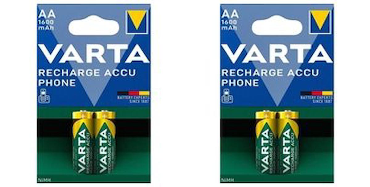 Varta HR6 58399 1.2 V 1600 mAh Ni-Mh AA / Kalem Şarjlı Pil 2'li