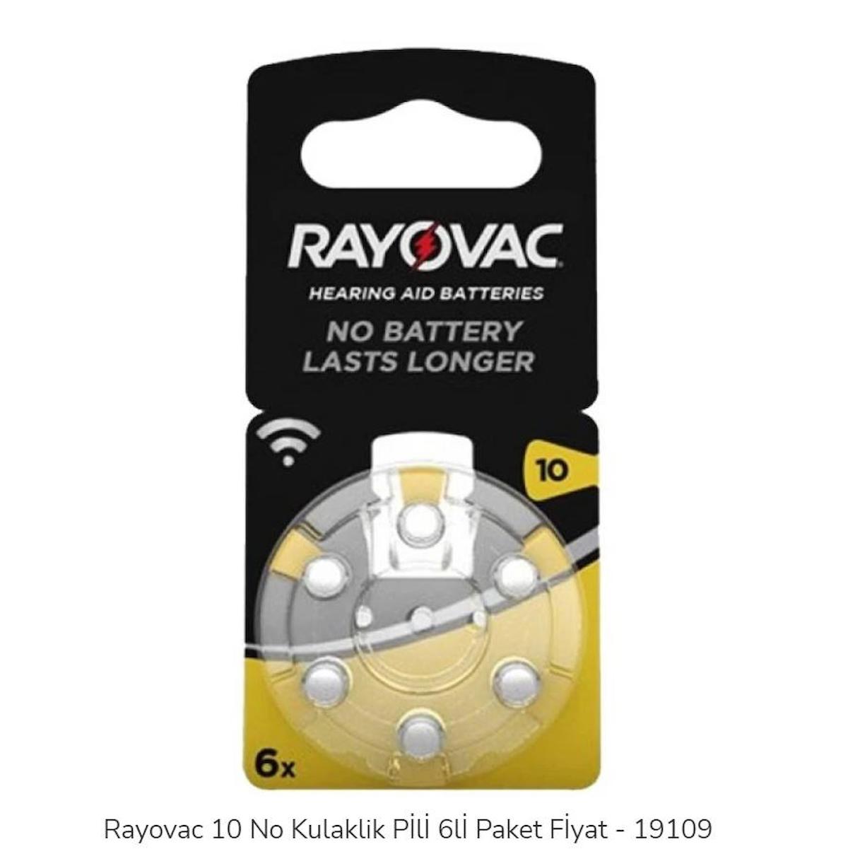 Rayovac 10 1.45 V Çinko Düğme Pil 6'lı
