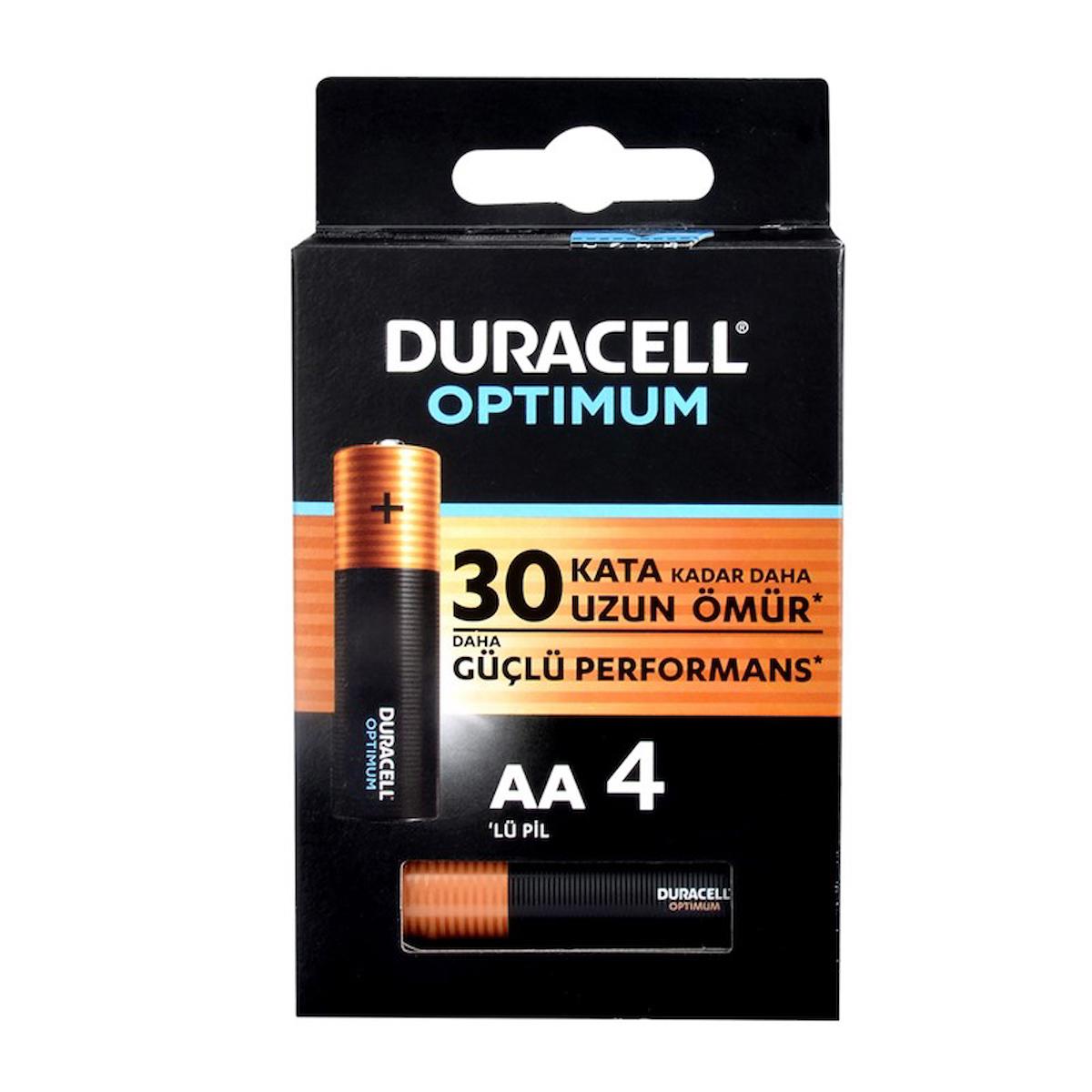 Duracell Optimum 1.5 V Alkalin AA / Kalem Pil 4'lü