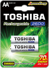 Toshiba 1.2 V 2600 mAh Ni-Mh AA / Kalem Şarjlı Pil 2'li