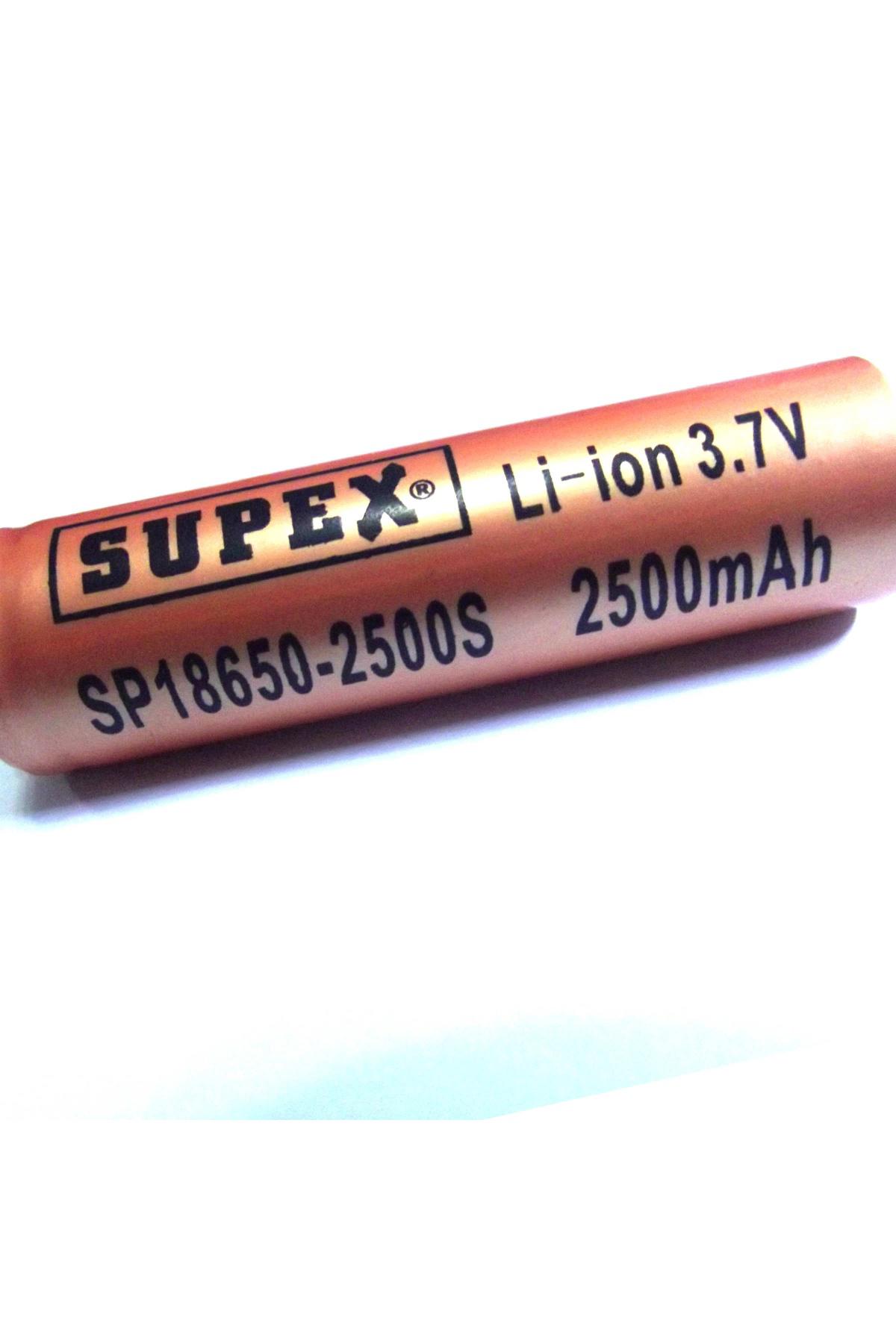 Supex ICR18500-1500MA 3.7 V Lityum Şarjlı Pil