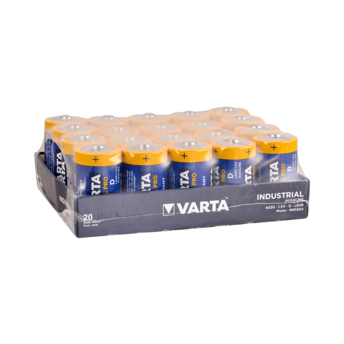 Varta LR20 MONO 1.5 V Alkalin D / Büyük Pil 20'li