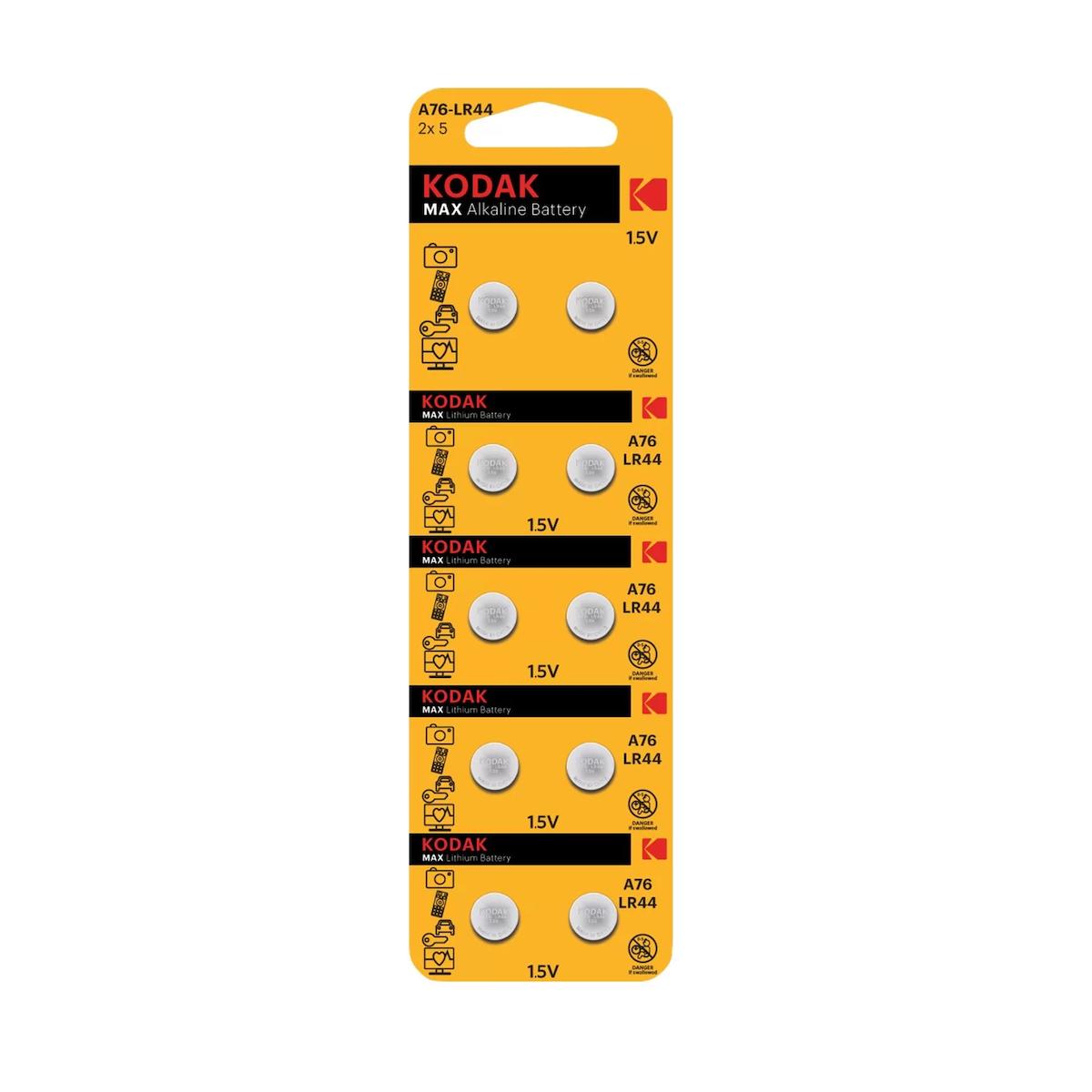 Kodak LR44 1.5 V Alkalin Düğme Pil 10'lu