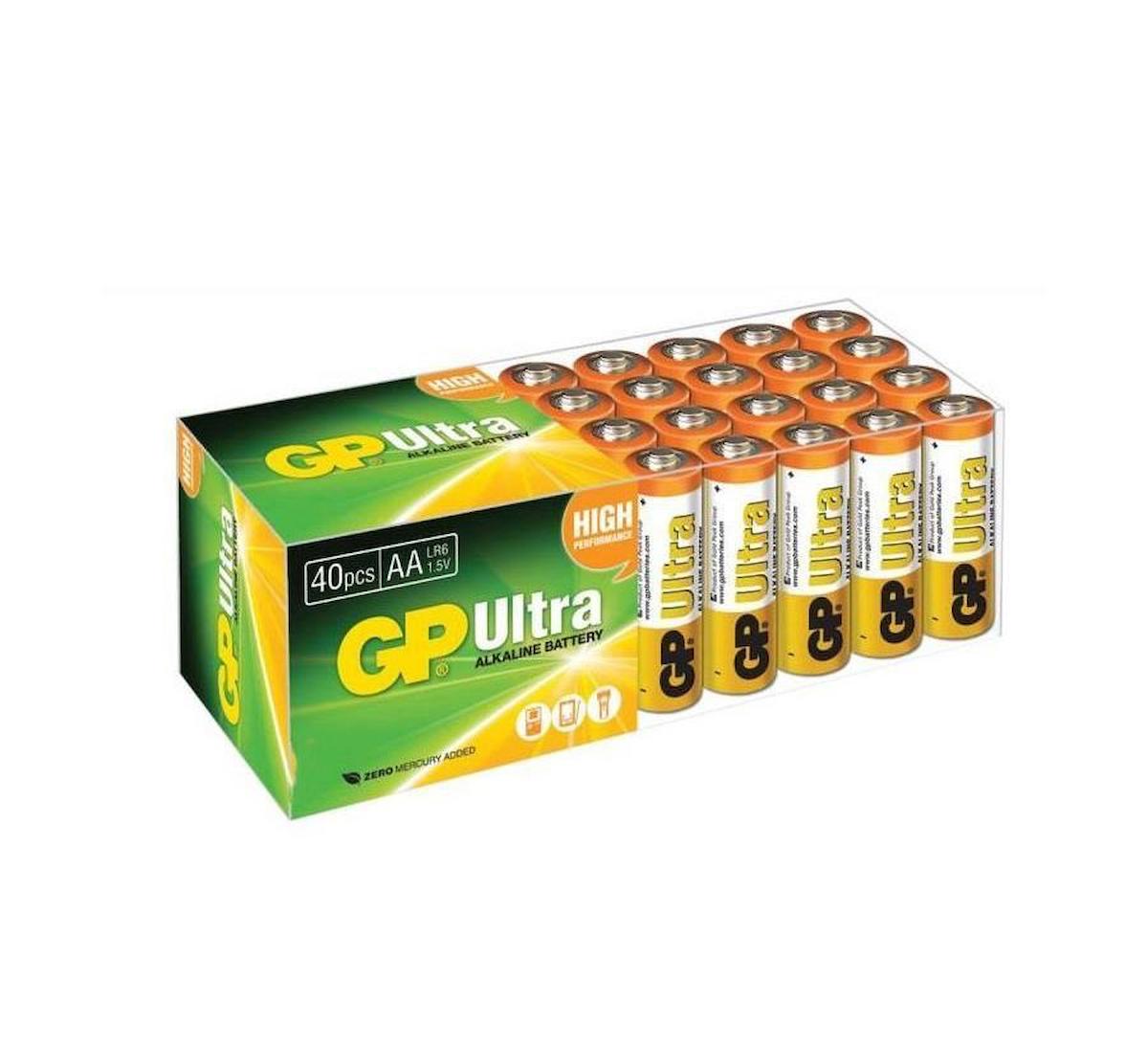 Gp LR6 1.5 V Alkalin AA / Kalem Pil 40'lı