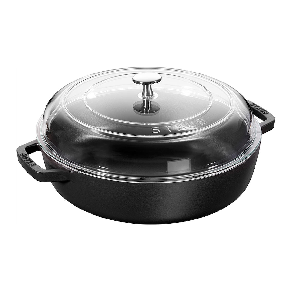 Staub 405010600 Cam Kapaklı 24 cm Döküm Sote Tenceresi