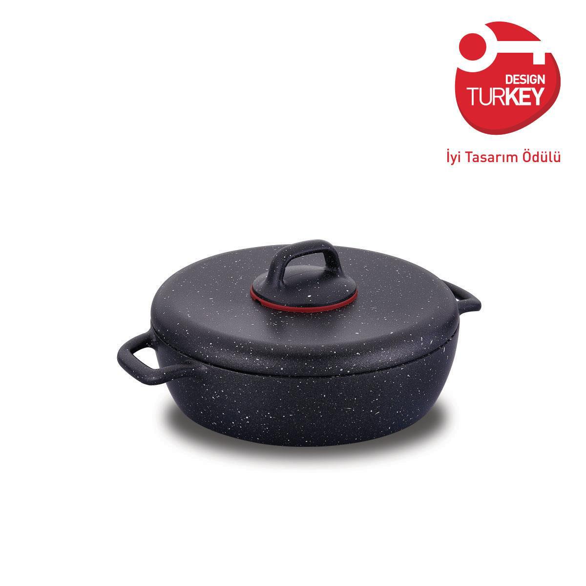 Korkmaz A1354 Gusto Plus 24 cm Döküm Kısa Tencere