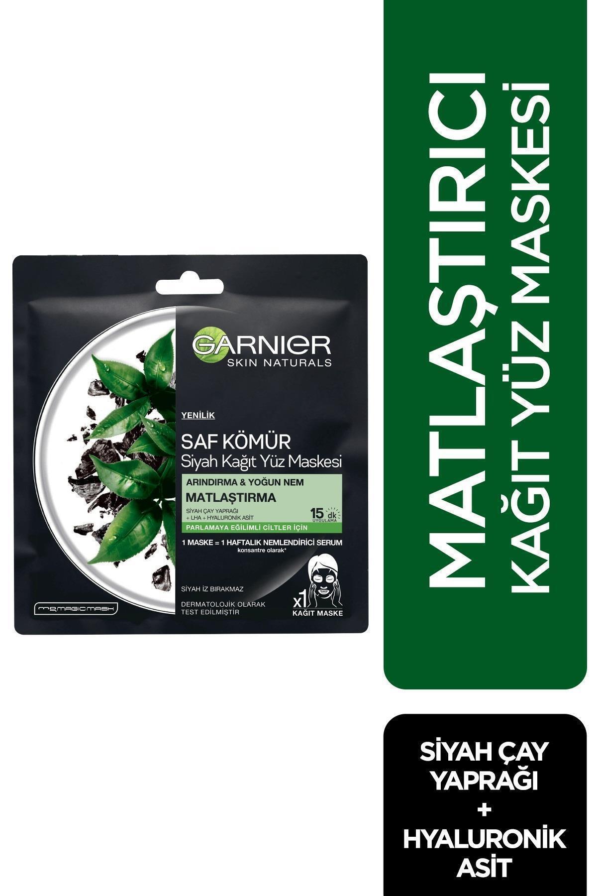 Garnier Saf Kömür Kağıt Yüz Maskesi 28 gr