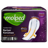 Molped SuperNight İnce 5'li Hijyenik Ped 1 Adet