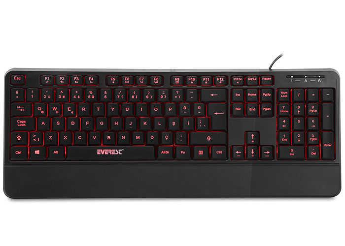 Everest KB-R61 Türkçe Q 104 Tuşlu Kablolu Siyah Normal Klavye