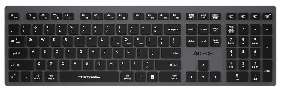 A4tech FBX50C Türkçe 104 Tuşlu Blue Switch Kablosuz Gri Normal Klavye