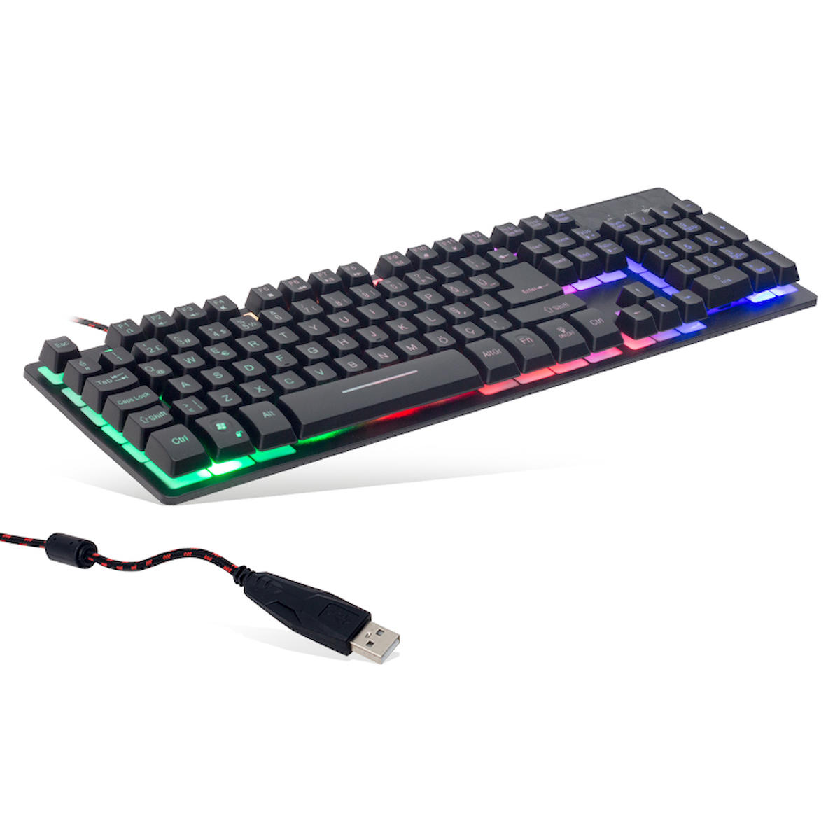 Hello HL-18744 Türkçe Q RGB 105 Tuşlu Kablolu Siyah Gaming Klavye