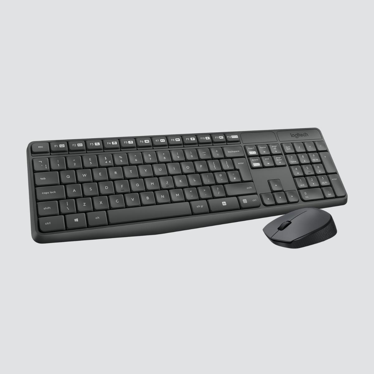 Logitech MK235 Türkçe 104 Tuşlu Kablosuz Gri Normal Klavye