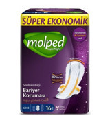 Molped SuperNight İnce 16'lı Hijyenik Ped 4 Adet