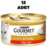 Purina Gourmet Gold Kıyılmış Sığır Etli Yetişkin Yaş Kedi Maması 12x85 gr