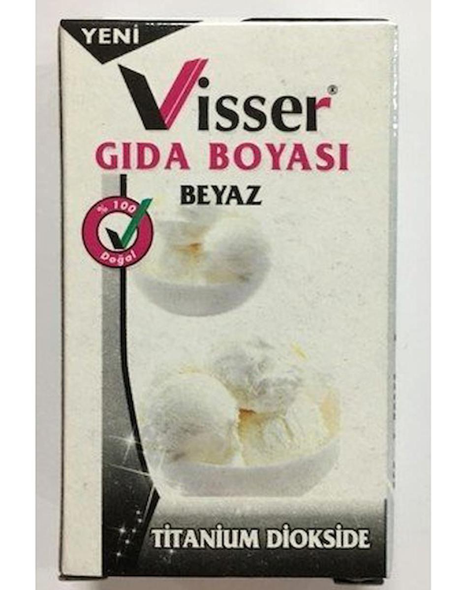 Visser Glutensiz Gıda Boyası Beyaz Toz 9 gr