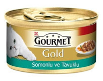 Purina Gourmet Gold Somonlu - Tavuklu Yetişkin Yaş Kedi Maması 85 gr
