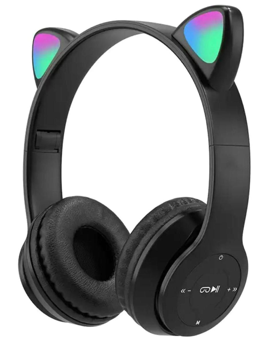 Mi7a 5.0 Işıklı Kablosuz Kulak Üstü Bluetooth Kulaklık Siyah