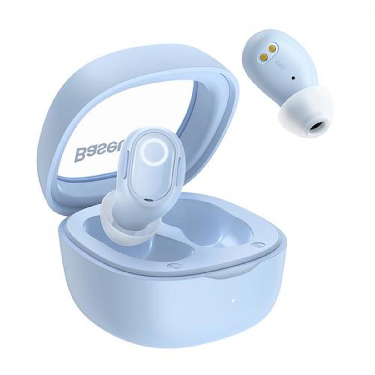 Baseus BT 5.3V HİFİ 5.3 Gürültü Önleyici Kulak İçi Bluetooth Kulaklık Mavi