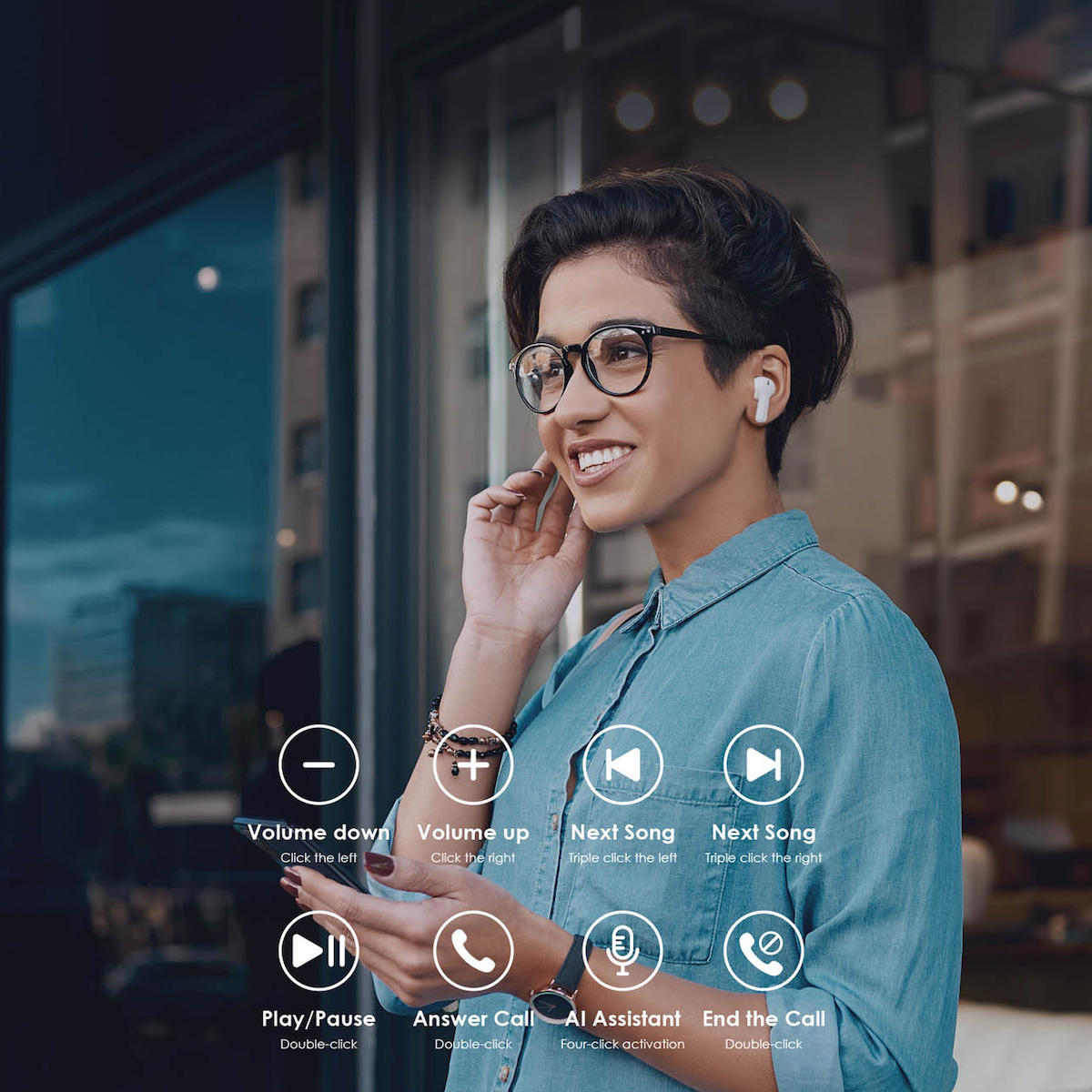 Tecno Buds 2023 5.0 Kablosuz Kulak İçi Bluetooth Kulaklık Beyaz