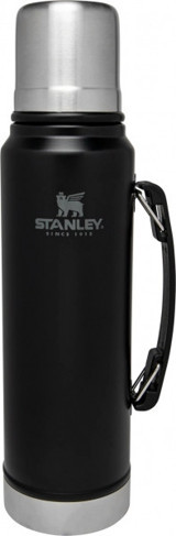 Stanley Klasik Legendary Paslanmaz Çelik 1 lt Outdoor Termos Siyah