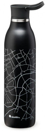 Aladdin CityLoop Thermavac eCycle Paslanmaz Çelik 600 ml Matara Termos Siyah