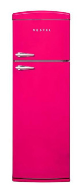 Vestel SC32111 Çift Kapılı Statik Retro Pembe Buzdolabı