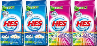 Hes Matik Renkliler ve Beyazlar İçin 288 Yıkama Toz Deterjan 4x9 kg