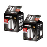 Global Paslanmaz Çelik 1.8 lt 1500 W Işıklı Klasik Gri Kettle