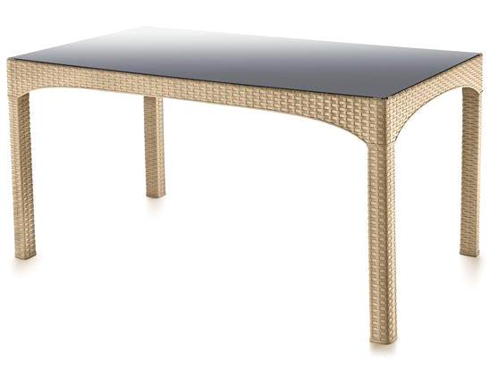 Omnipazar Dikdörtgen Rattan Bahçe Masası