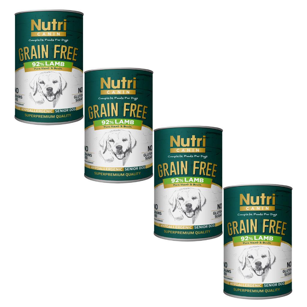 Nutri Canin Kuzu Etli Yaş Köpek Maması 400 gr 4'lü