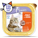 Plaisir Terrine Pate Tavuk Yetişkin Yaş Kedi Maması 12x100 gr