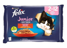 Felix Sığır Eti-Tavuk Yavru Yaş Kedi Maması 48x85 gr