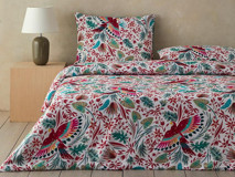 English Home Parrot Fantasy Çift Kişilik Nevresim Seti Yeşil