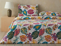 English Home Leaf Jungle Çift Kişilik Nevresim Seti Fuşya
