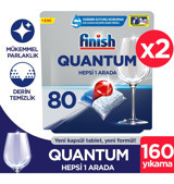Finish Quantum Hepsi Bir Arada Tablet Bulaşık Makinesi Deterjanı 2x80 Adet