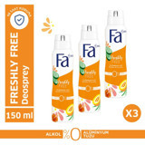 Fa Freshly Free Sprey Kadın Deodorant 3x150 ml