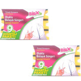 Birx Tırnak Koruyucu Oluklu Bulaşık Süngeri 2x9'lu