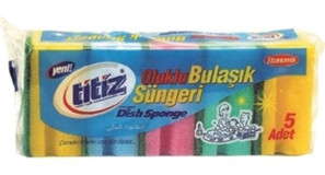 Titiz Oluklu Bulaşık Süngeri 5'li