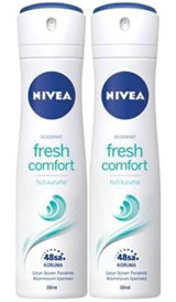Nivea Fresh Comfort Sprey Kadın Deodorant 2x150 ml