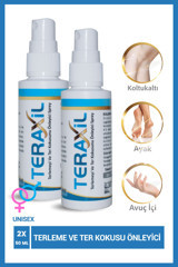 Teraxil Antiperspirant Sprey Unisex Deodorant 2x50 ml