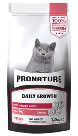 Pronature Daıly Growth Pirinç Tavuklu Yavru Kuru Kedi Maması 1.5 kg