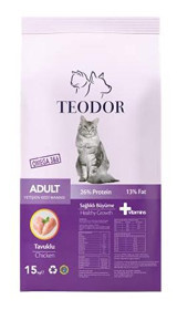 Teodor Tavuklu Yetişkin Kuru Kedi Maması 15 kg