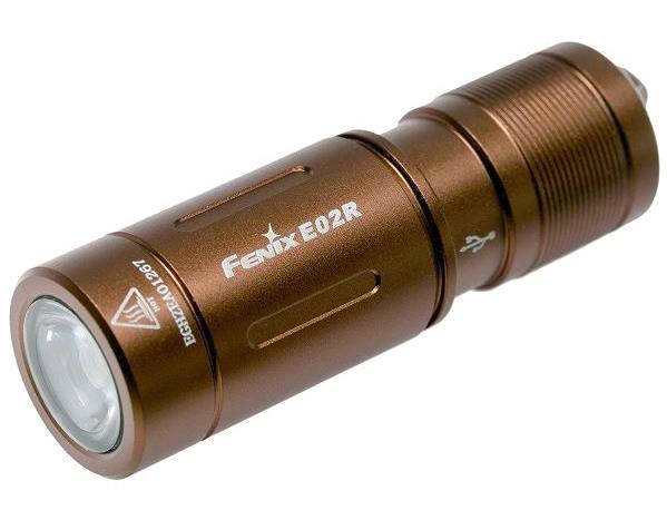 Fenix E02R 200 Lümen Anahtarlık Fener Kahverengi