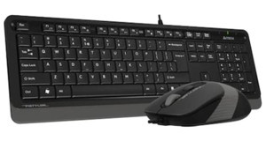 A4Tech F1010 USB Kablolu Q Klavye Mouse Seti Gri