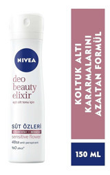 Nivea Beauty Elixir Sensitive Flower Antiperspirant Sprey Kadın Deodorant 150 ml