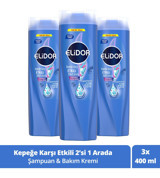 Elidor Superblend 2'si 1 Arada Kepek Karşıtı Şampuan 3x400 ml